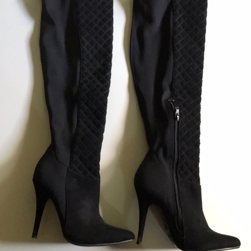 Black Suede Knee high boots
